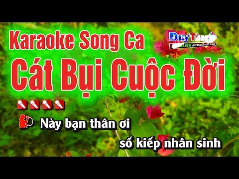 Karaoke || Cát Bụi Cuộc Đời Song Ca || Nhạc Sống Duy Tùng