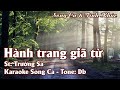 Karaoke Song Ca Hành Trang Giã Từ | Song Ca & Tình Khúc