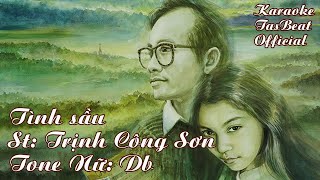 Karaoke Tình Sầu - Tone Nữ | TAS BEAT