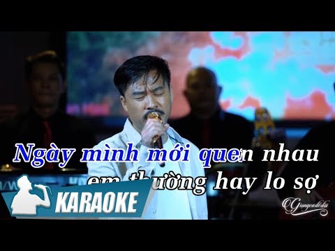 Karaoke Sợ Tình Ta Dang Dở Tone Nam - Quang Lập | Nhạc Vàng Bolero Karaoke