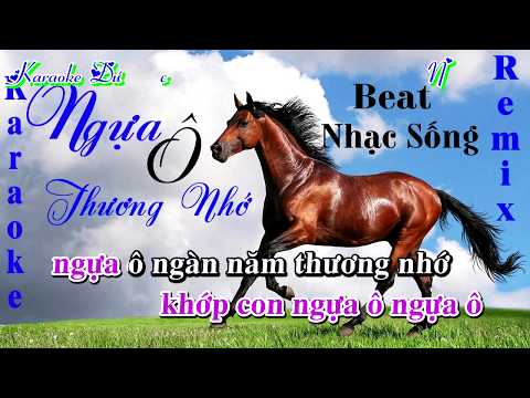 Karaoke | Ngựa Ô Thương Nhớ Remix [Tone Nữ ]