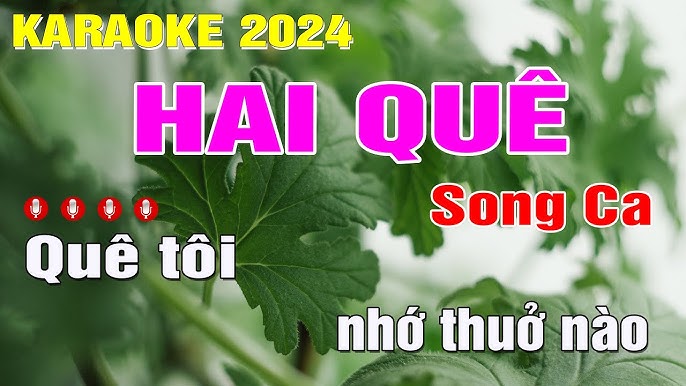 Hai Quê Karaoke Song Ca (D#m) Nhạc Sống | Trung Hiếu