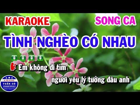 Karaoke Tình Nghèo Có Nhau || Nhạc Sống Song Ca Beat || Karaoke Tuấn Cò